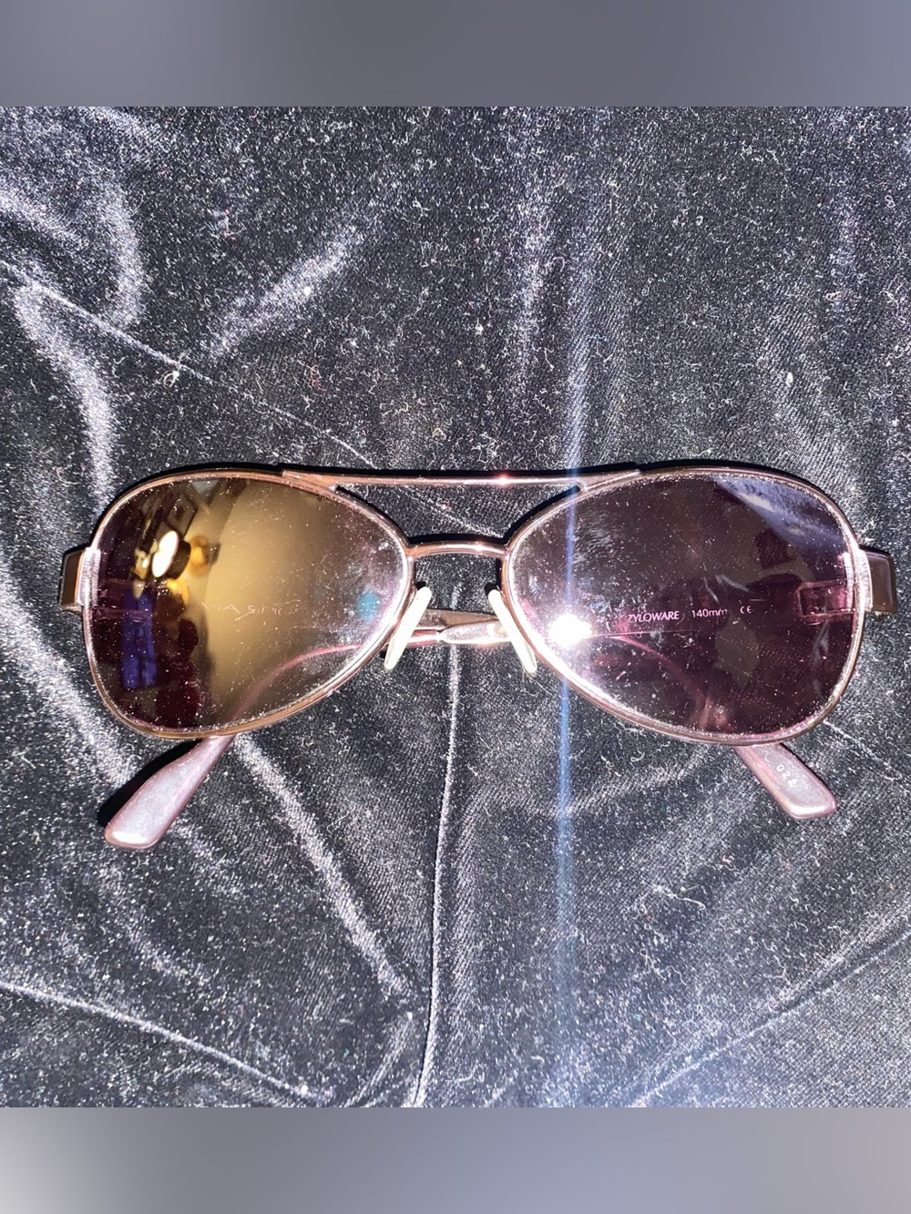 Via Spiga Brown Aviator Sunglasses with Gradient Lenses
